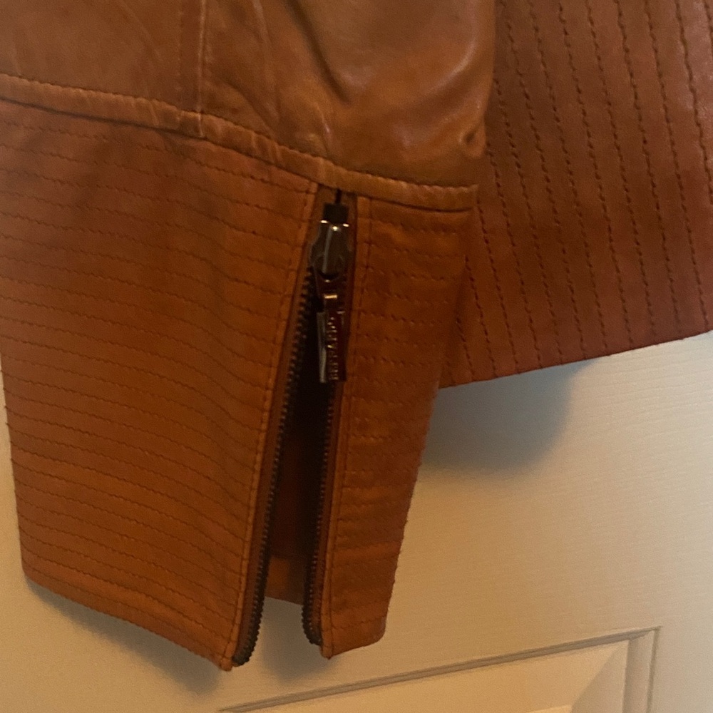 Bernardo Tan Leather Jacket - Picture 10 of 16